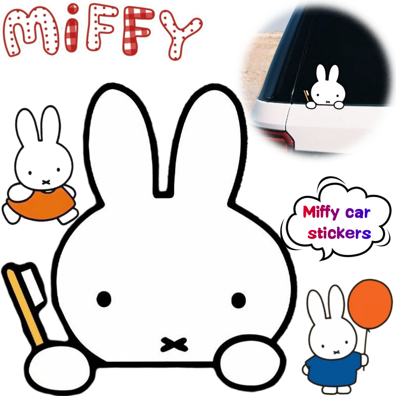 Home Decor Tv - Miffy Rabbit Car Sticker Creative High-Appearance