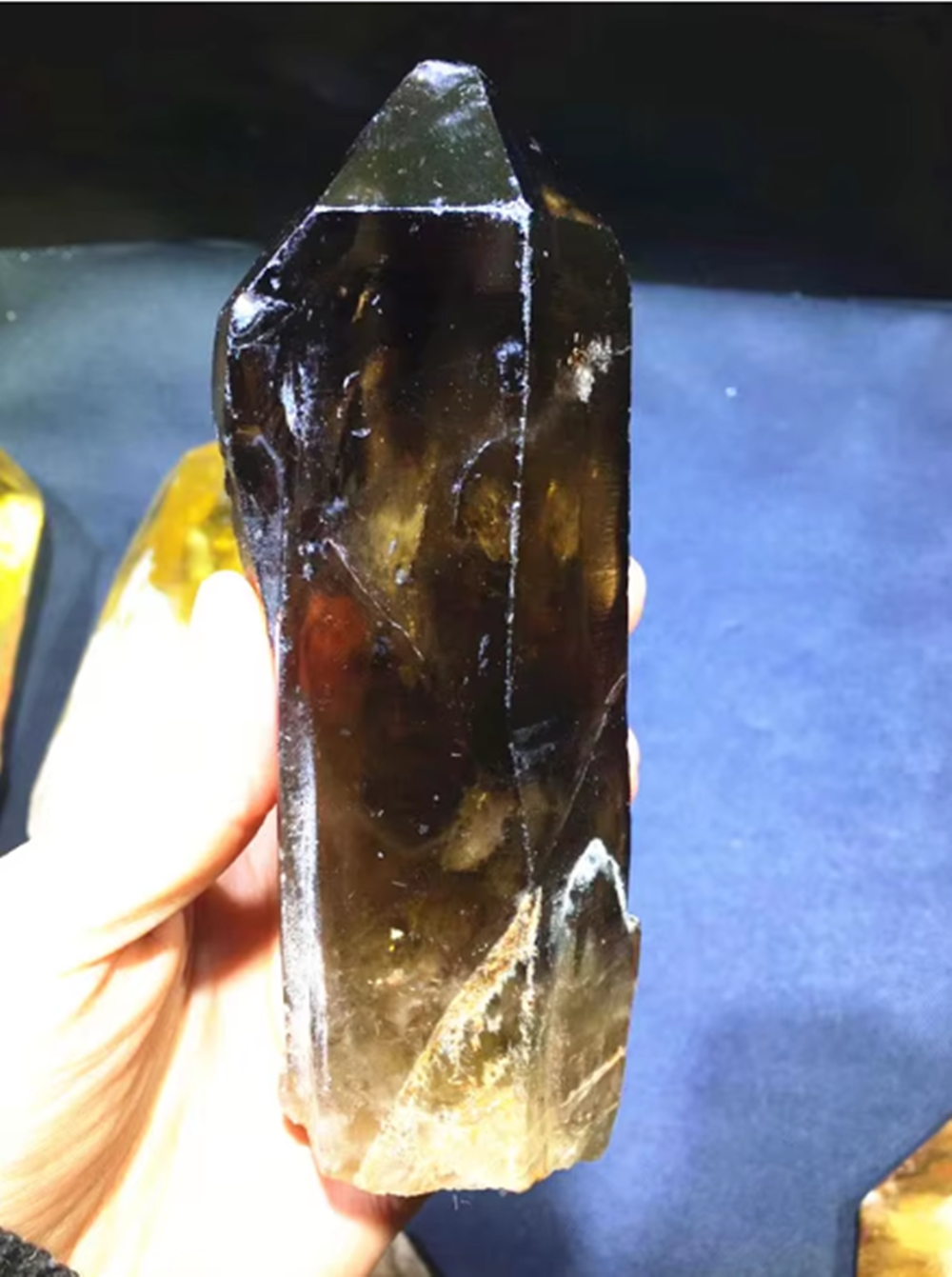 Home Decor Modern Organic - Natural Quartz Crystal Topaz, Original Stone