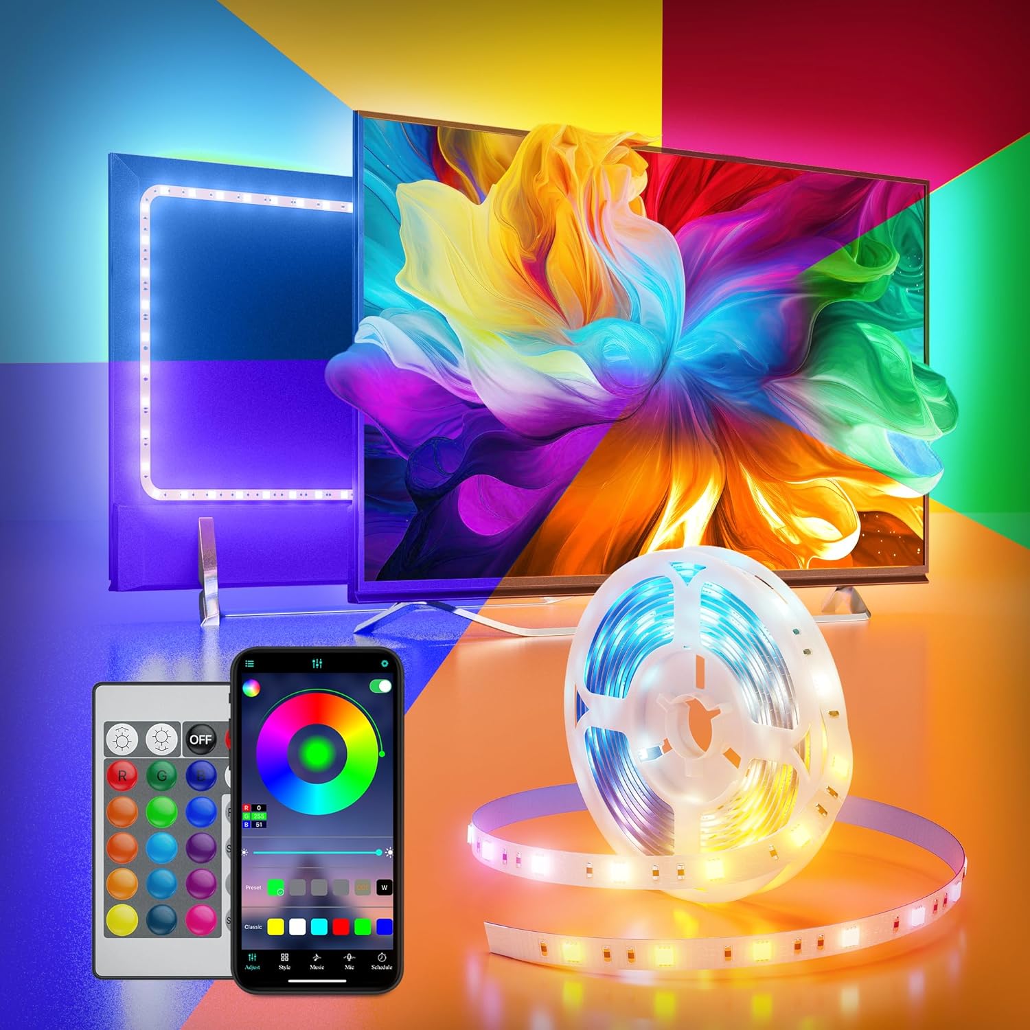 Home Decor App Free - 40M 5V USB RGB Led Strip