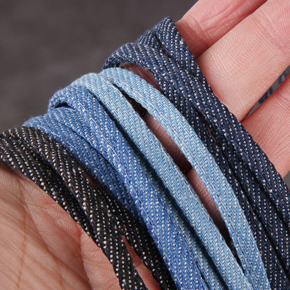 Home Decor Unique Items - 5meters 5mm Denim Strap Falt Cord