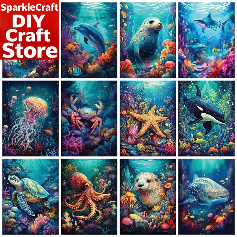 Home Decor Nautical - 1PC frameless Full Square Round Diamond