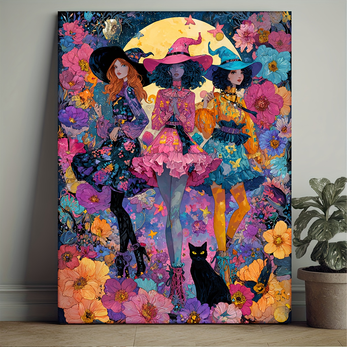 Home Decor Under 500 - 500/1000/1200/2000PCS Puzzles for Adults Colorful Witches