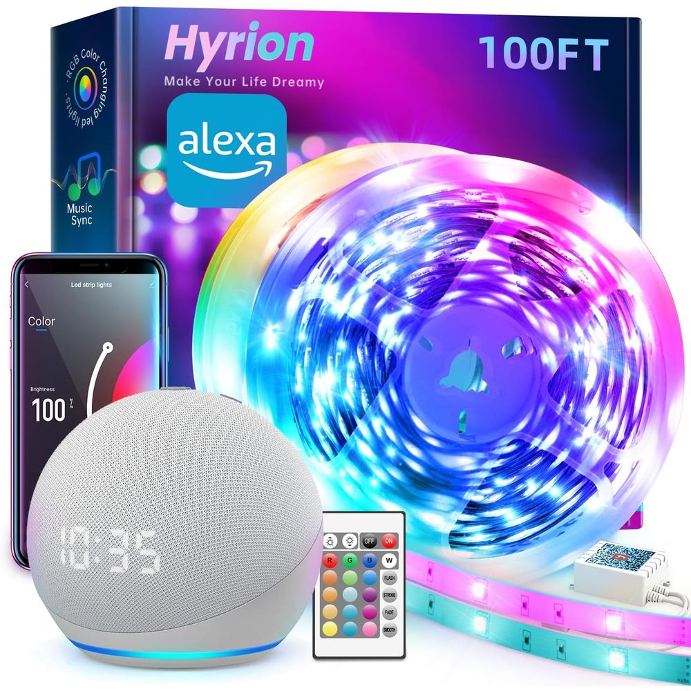 Home Decor App Free - RGB LED Strip Lights, 100ft, 16M