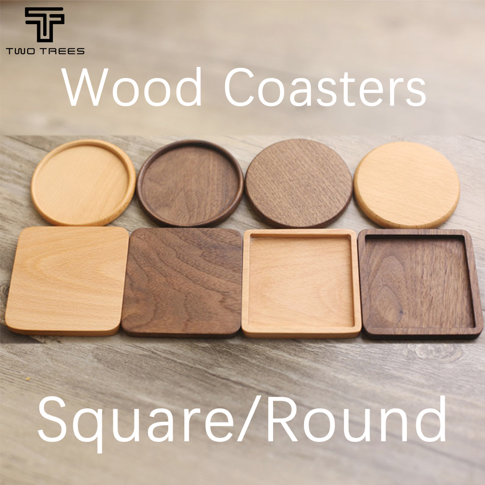 Decorative Throw Pillow - Wood Coasters Base 8.8CM(3.5 Inch) Square/Round
