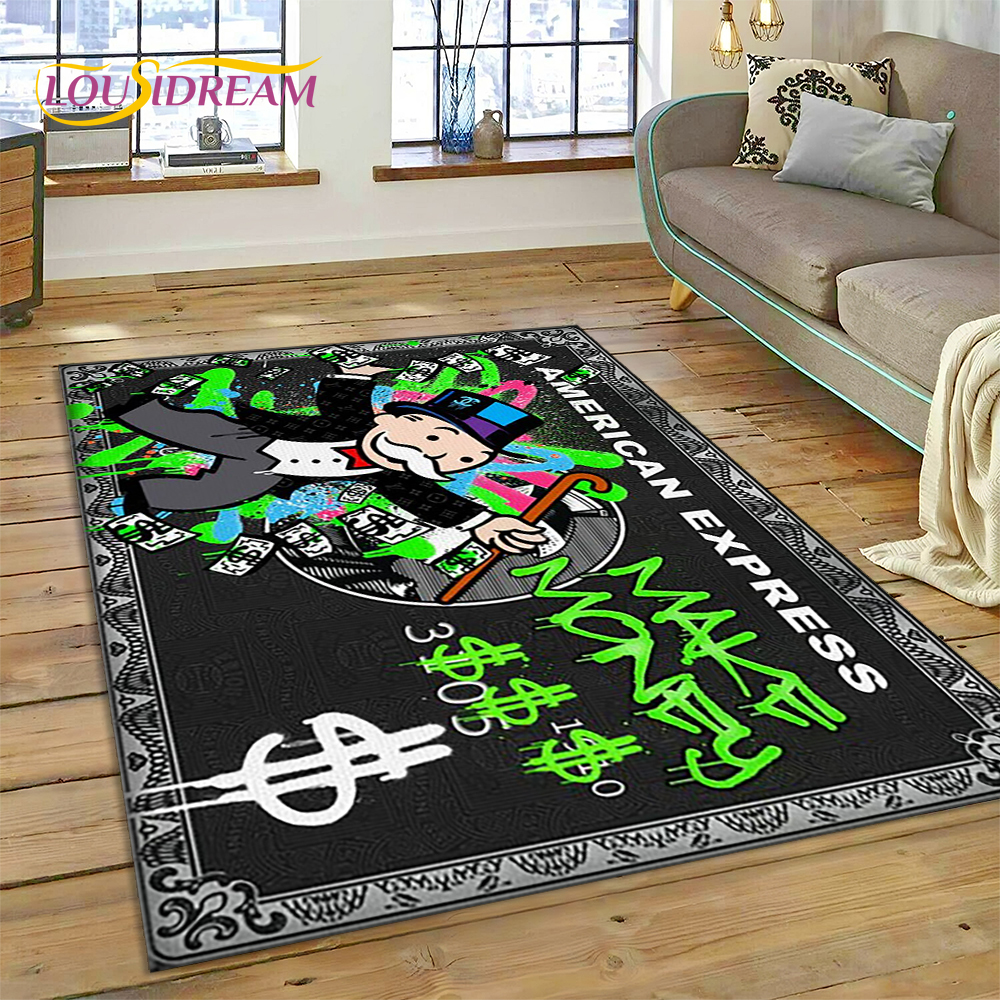 Home Decor Online Free - Game Dollar Monopoly Cartoon Money Rug
