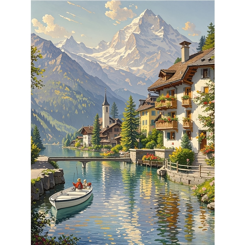 Home Decor Under 500 - 500/1000/1200/2000PCS Puzzles A Small Town Under
