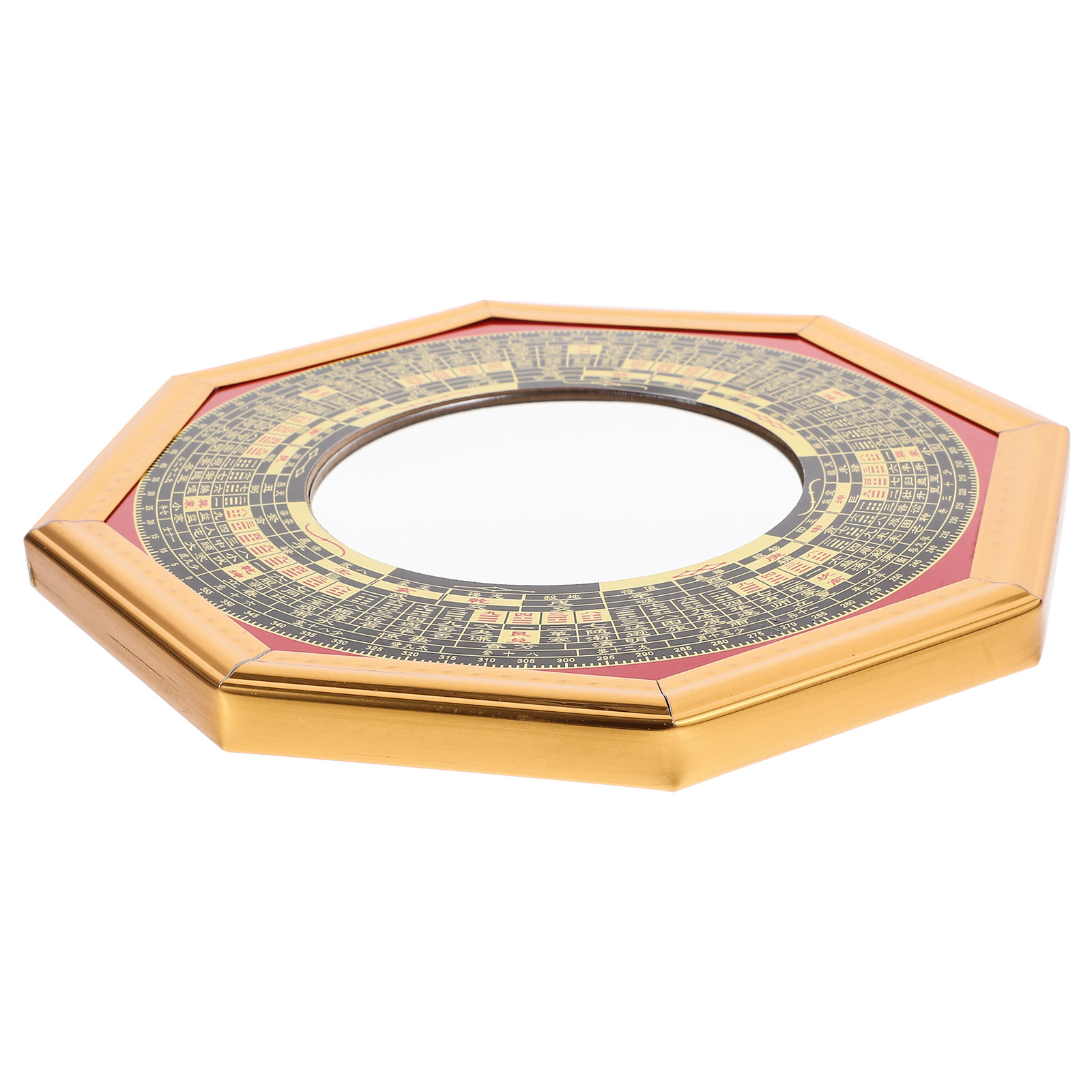 Home Decor Mirror - Lucky Chinese Wood Bagua Mirror Convex