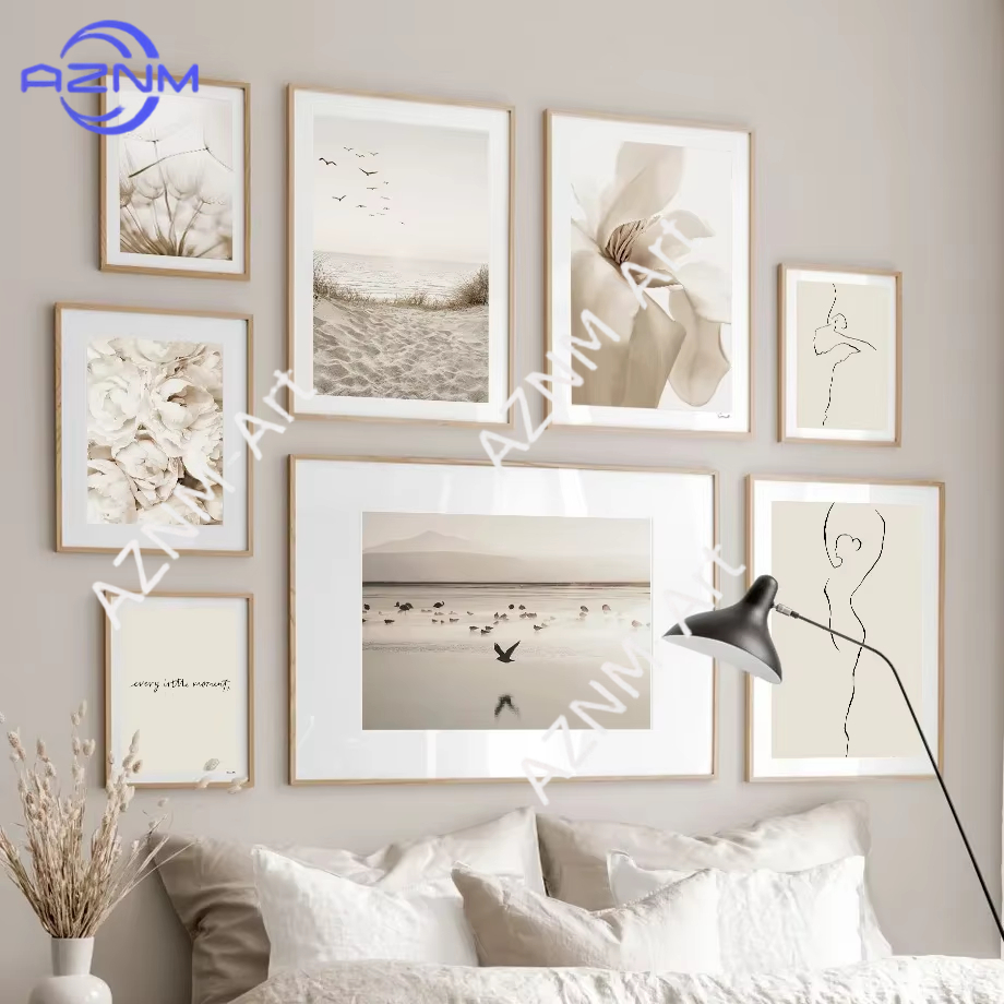 Neutral Beige Landscape & Flor - đánh giá và giá Home Decor Minimal