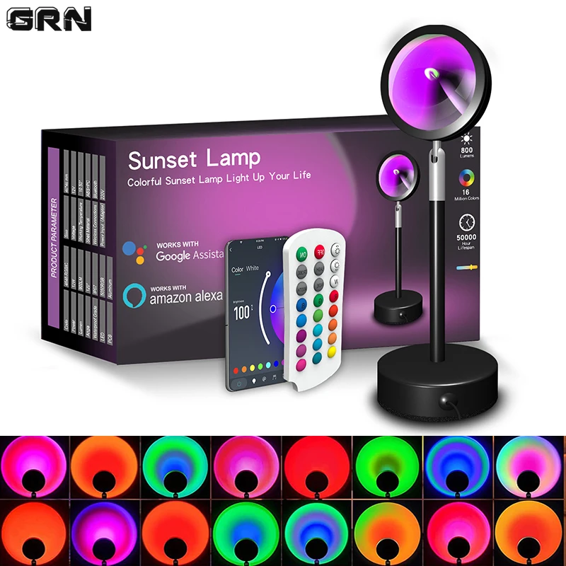 Smart LED Sunset Lamp Colorful - đánh giá và giá Home Decor App Free