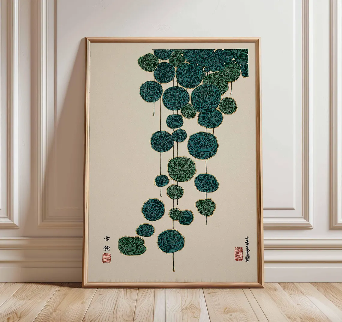 Japanese Lotus Art Print, Mini - đánh giá và giá Home Decor Minimal