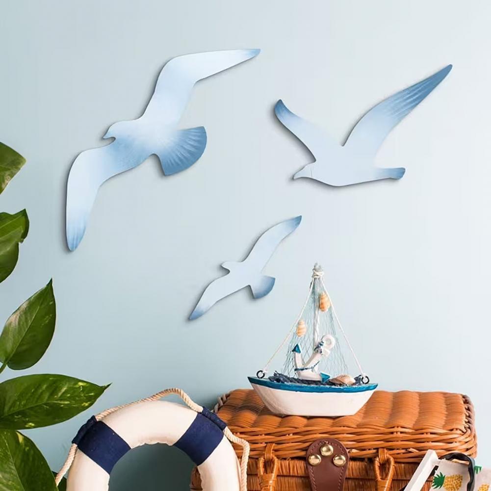 3 Pcs Seagull Wall Decor Woode - đánh giá và giá Home Decor Nautical