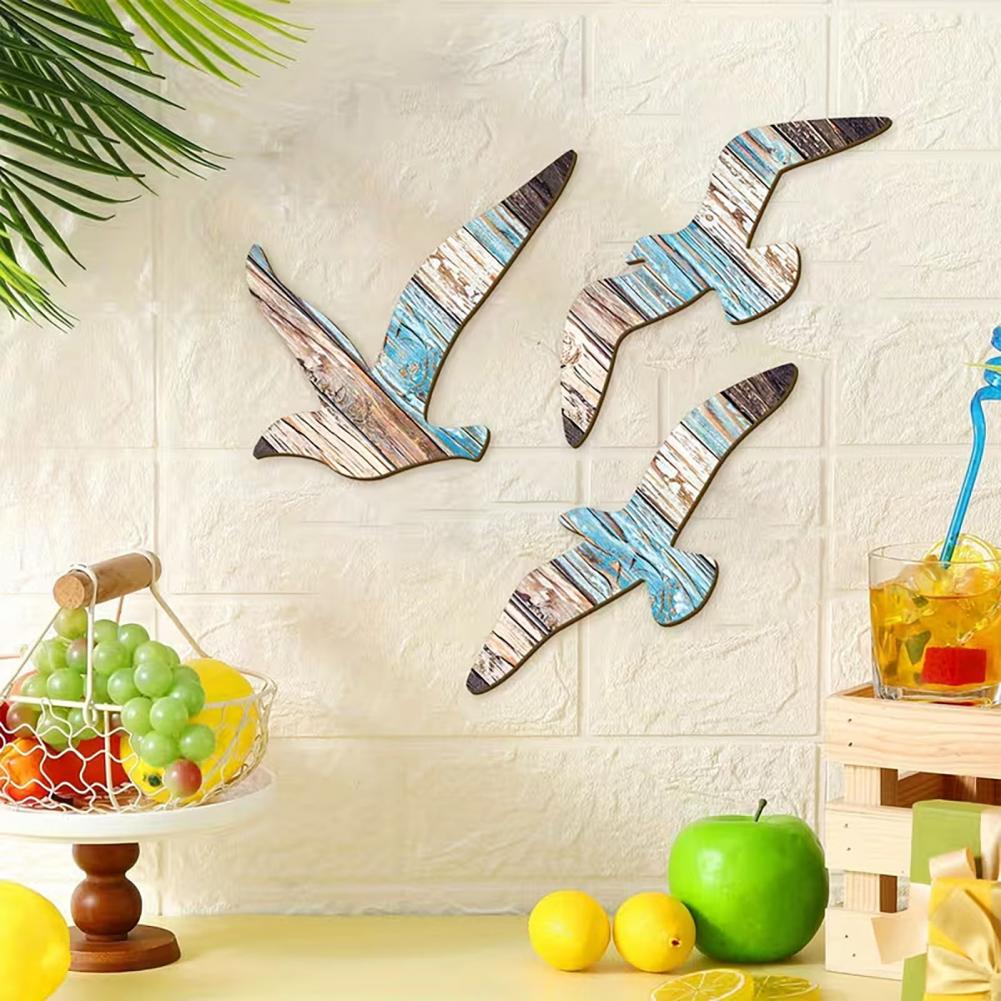 3 Pcs Seagull Wall Decor Woode - đánh giá và giá Home Decor Nautical