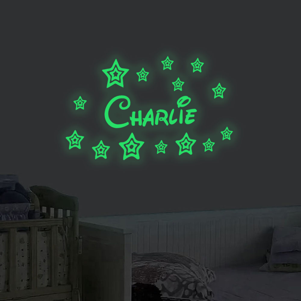 1pc Cartoon stars Custom Name  - đánh giá và giá Home Decor Wallpaper