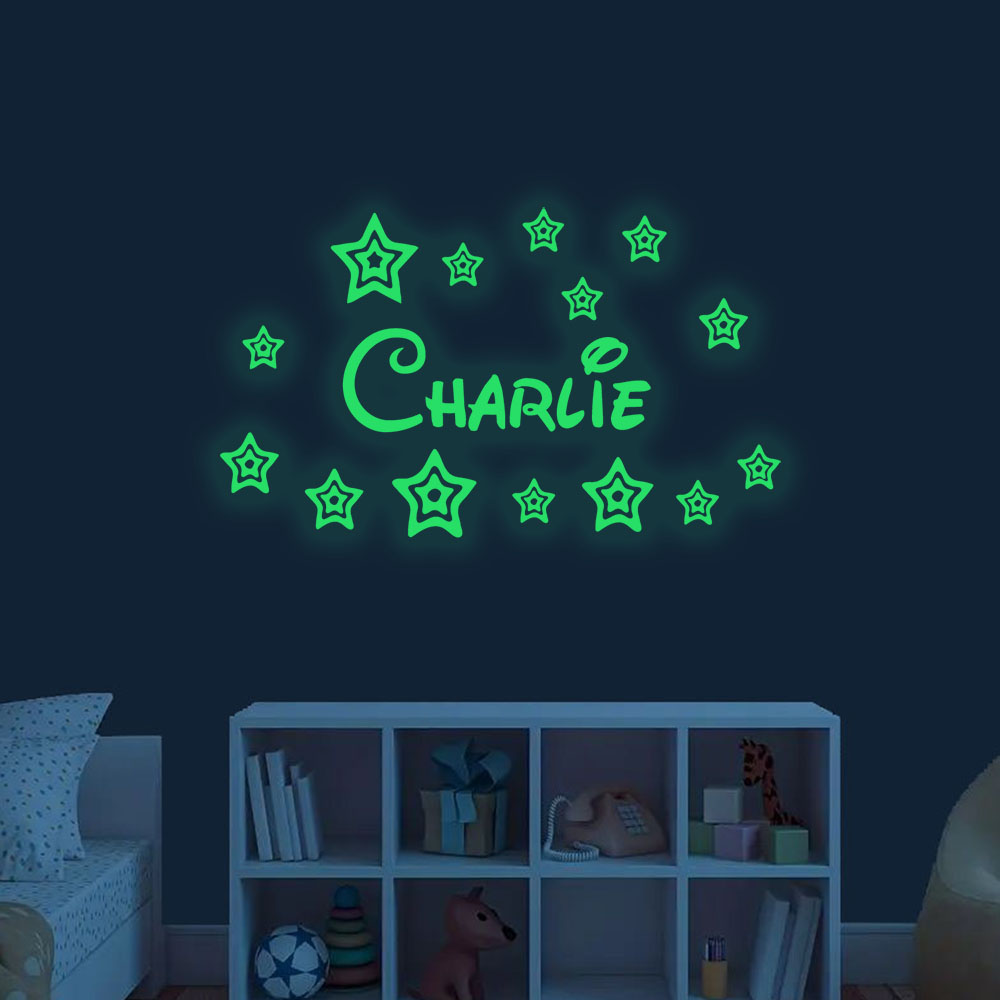1pc Cartoon stars Custom Name  - đánh giá và giá Home Decor Wallpaper