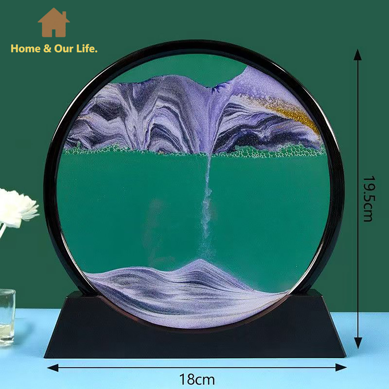 3D Dynamic Flowing Sand Art: U - đánh giá và giá Home Decor Mirror