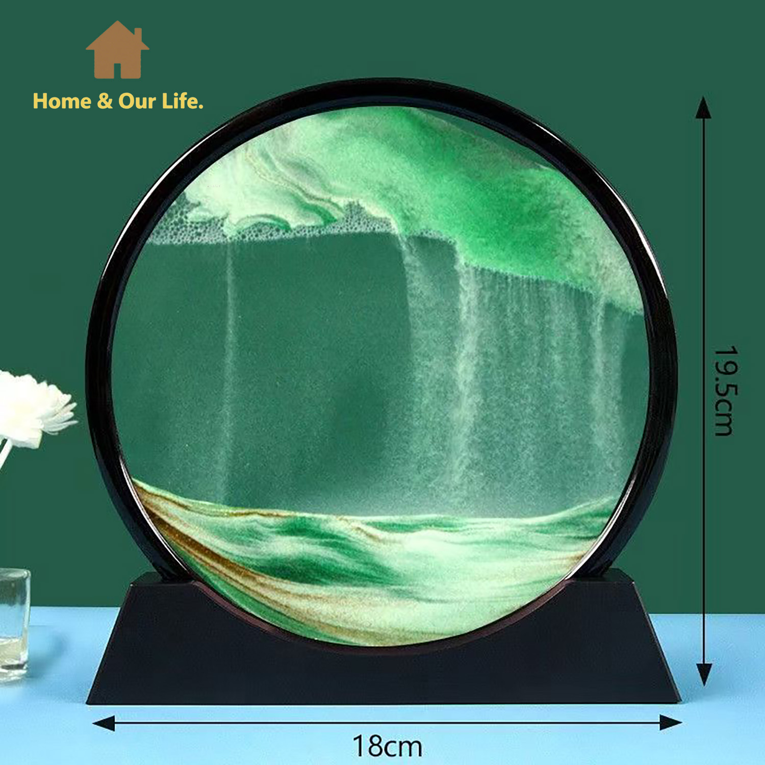 3D Dynamic Flowing Sand Art: U - đánh giá và giá Home Decor Mirror