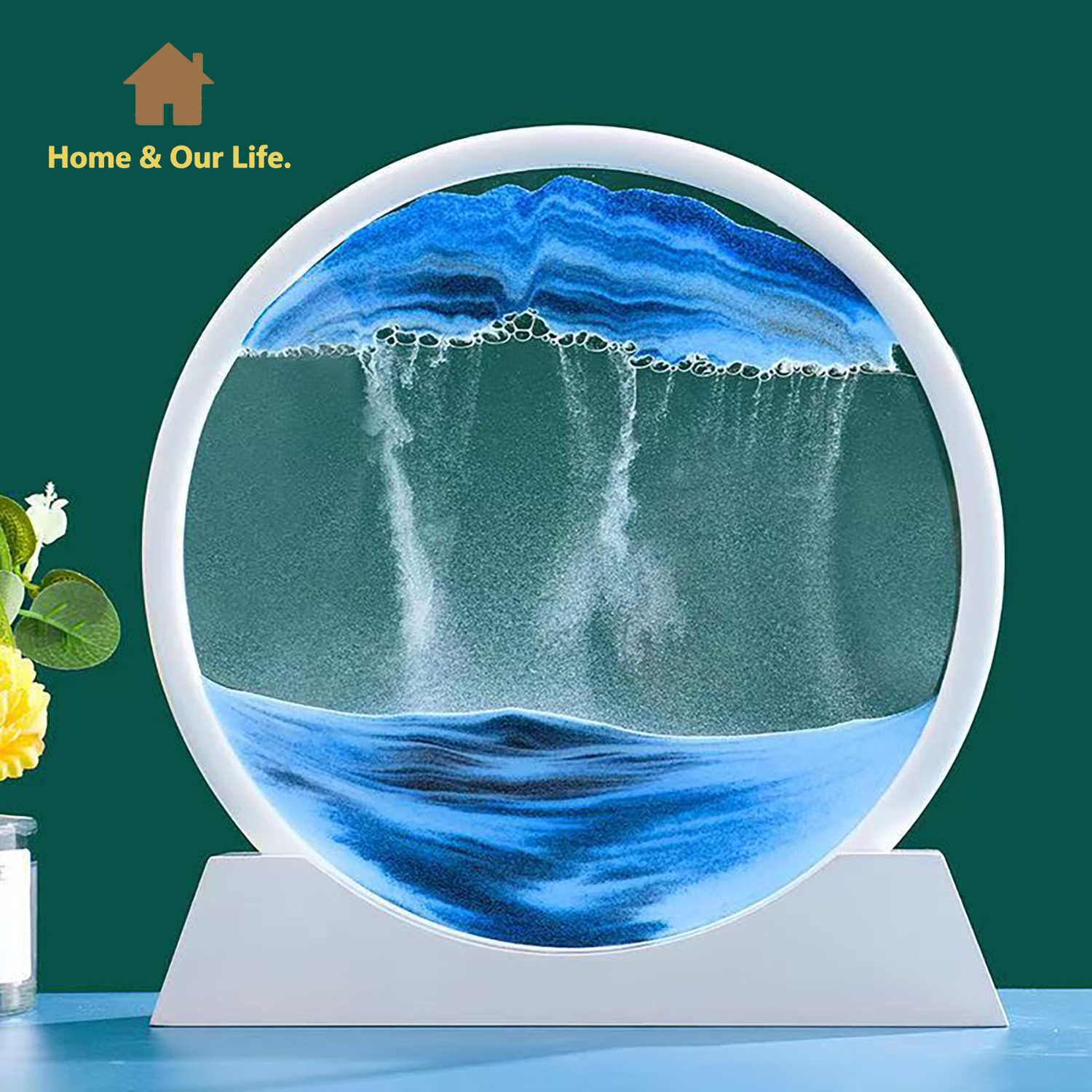 3D Dynamic Flowing Sand Art: U - đánh giá và giá Home Decor Mirror