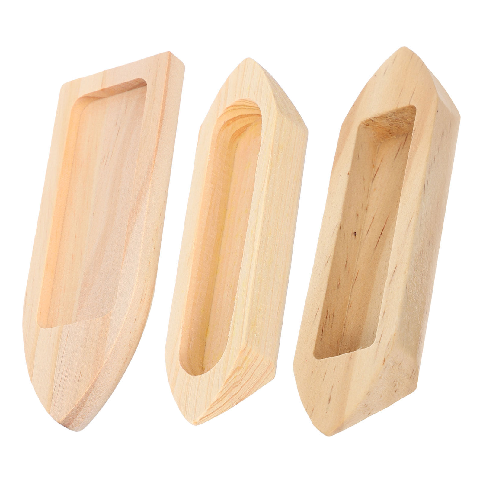3Pcs Unfinished Wooden Canoe C - đánh giá và giá Home Decor Nautical