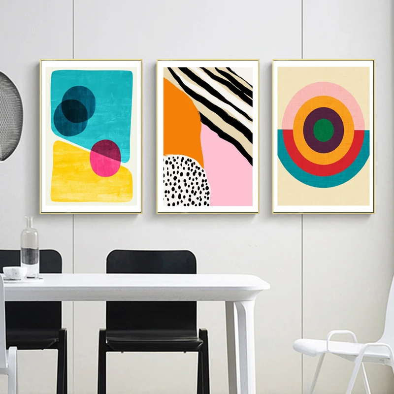 Colorful Abstract Geometry Can - đánh giá và giá Home Decor Mirror