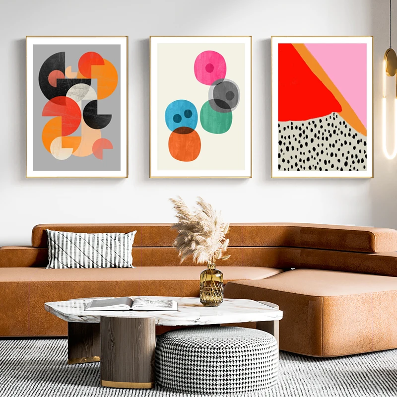 Colorful Abstract Geometry Can - đánh giá và giá Home Decor Mirror