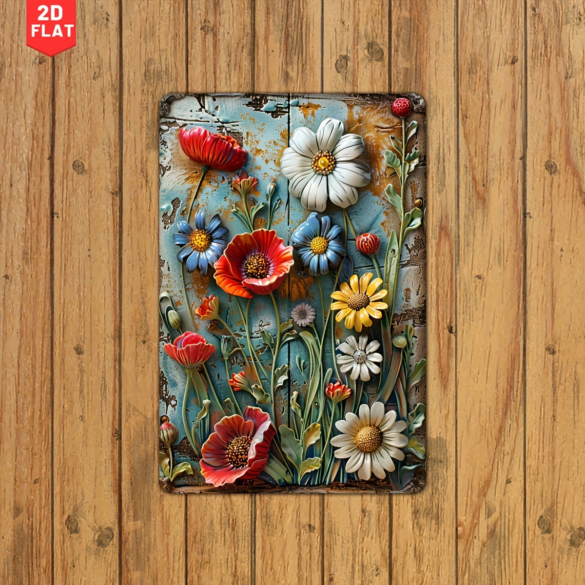 [2D Flat] Vintage Daisy Metal  - đánh giá và giá Home Decor Unique Items