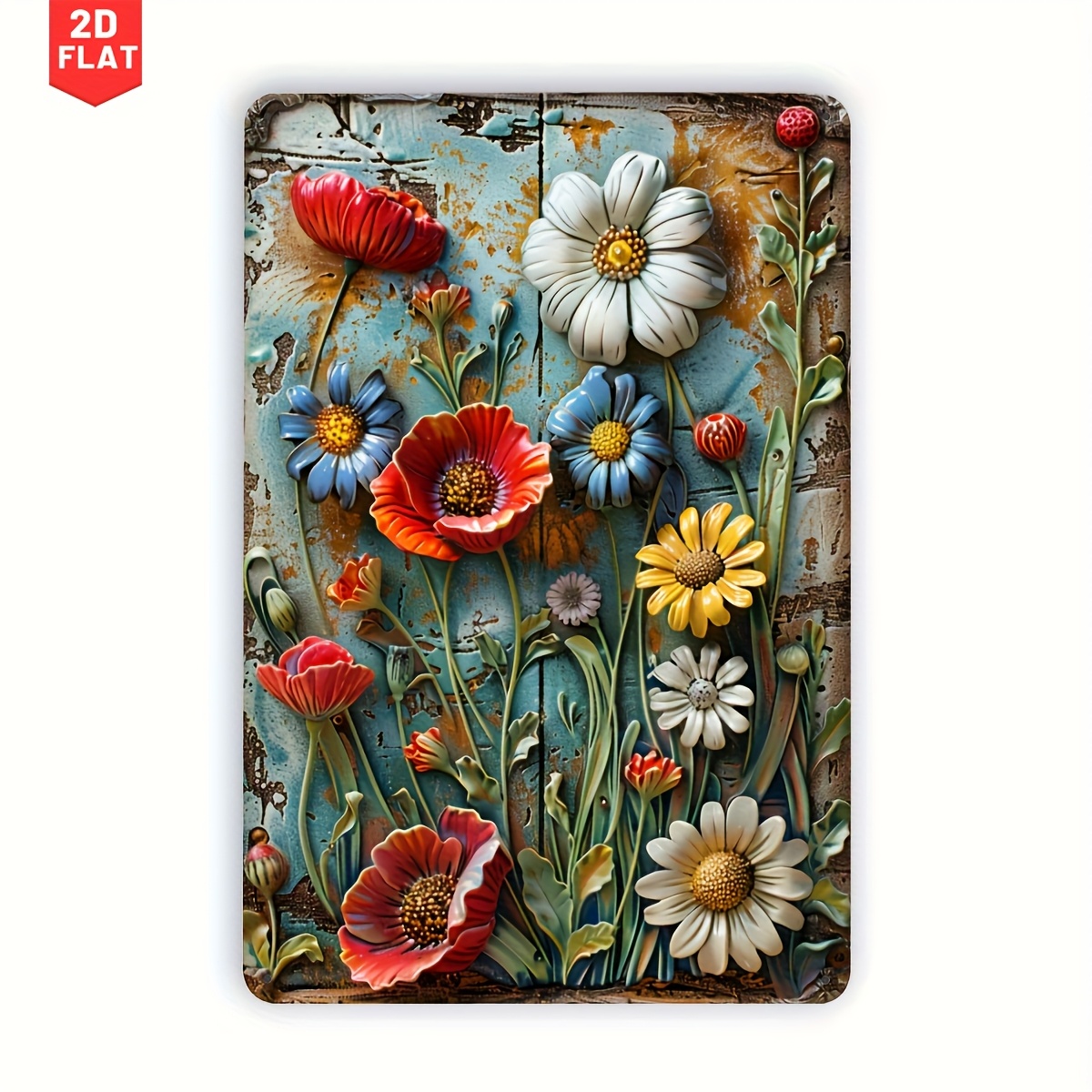 [2D Flat] Vintage Daisy Metal  - đánh giá và giá Home Decor Unique Items