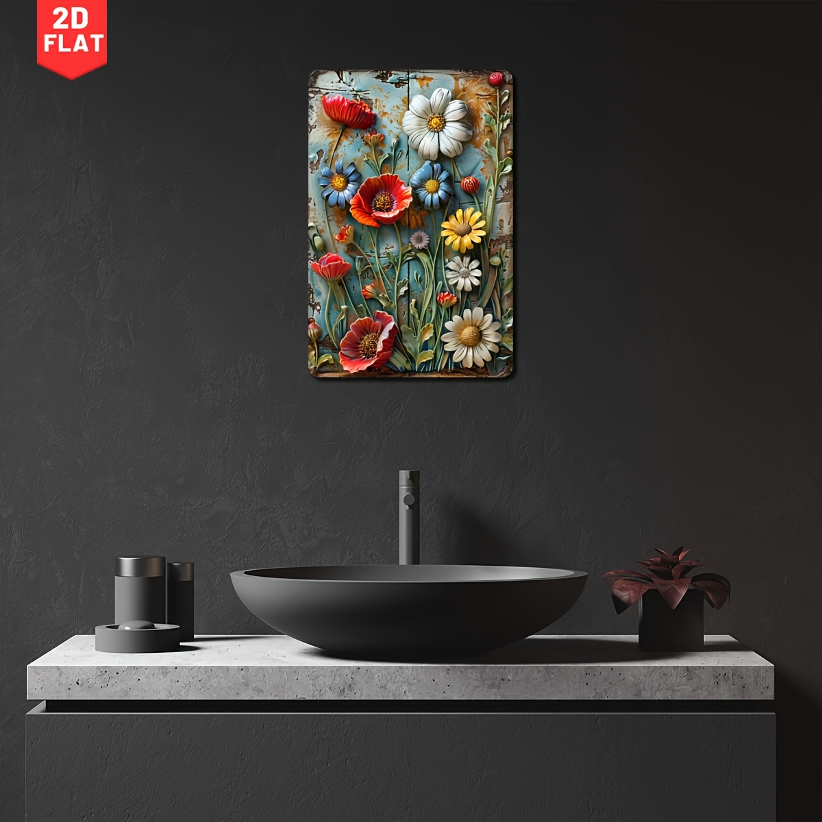 [2D Flat] Vintage Daisy Metal  - đánh giá và giá Home Decor Unique Items