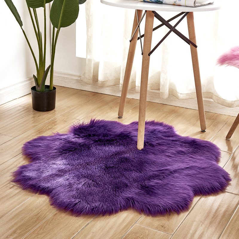 Plum Blossom Shape Soft Faux F - đánh giá và giá Cowhide Rug Faux