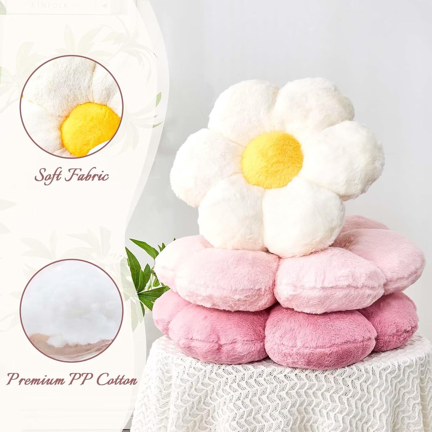 Soft Pink Flower Pillow, Cute  - đánh giá và giá Decorative Throw Pillow