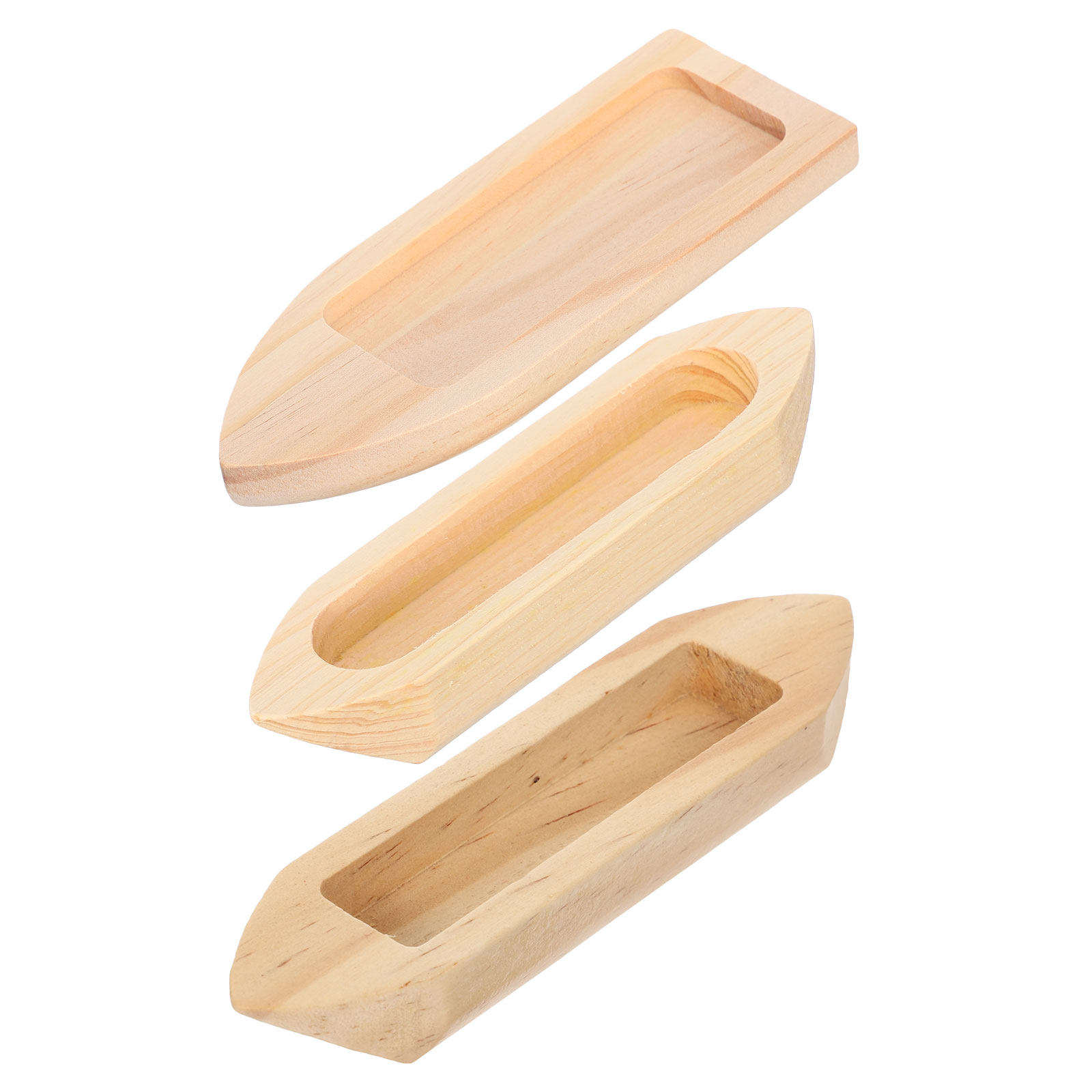 3Pcs Mini Wooden Canoe Unfinis - đánh giá và giá Home Decor Nautical