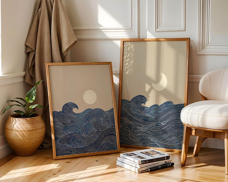 2pcs Japandi Minimalist Moon C - đánh giá và giá Home Decor Minimal