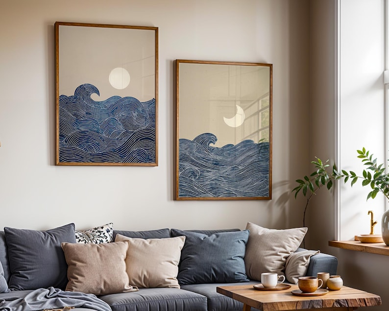 2pcs Japandi Minimalist Moon C - đánh giá và giá Home Decor Minimal