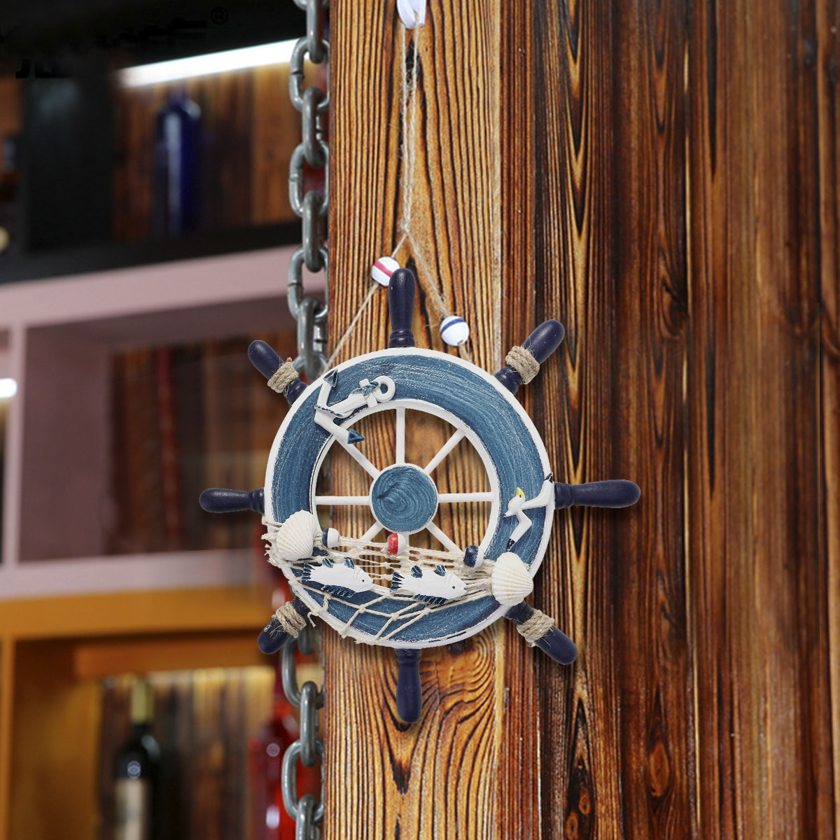 Wooden Ship Steering Wheel Wal - đánh giá và giá Home Decor Nautical