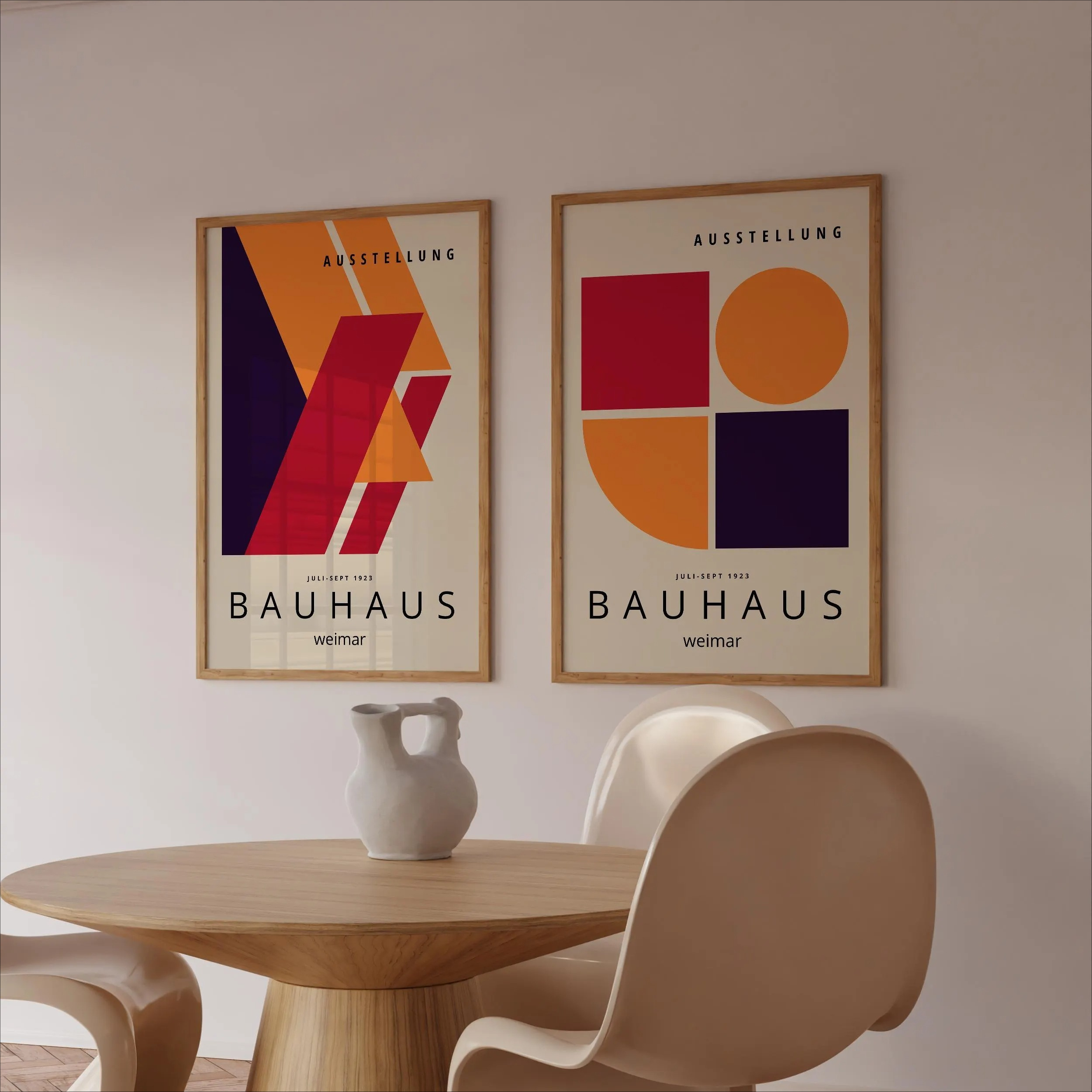 Retro Color Bauhaus Canvas Pri - đánh giá và giá Home Decor Minimal
