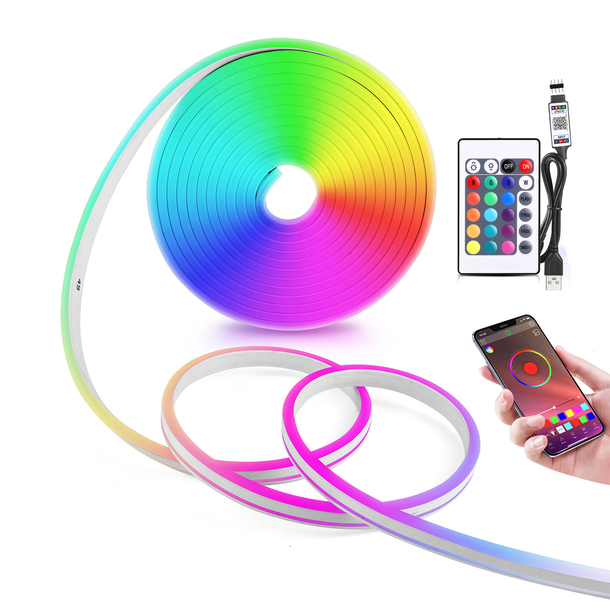 5V USB RGB Neon LED Strip Ligh - đánh giá và giá Home Decor App Free