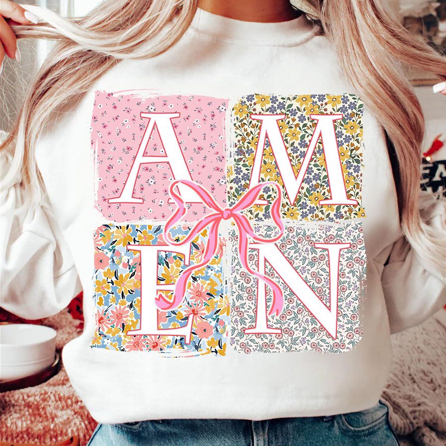 Floral Amen Bible Verses DIY I - đánh giá và giá Decorative Throw Pillow