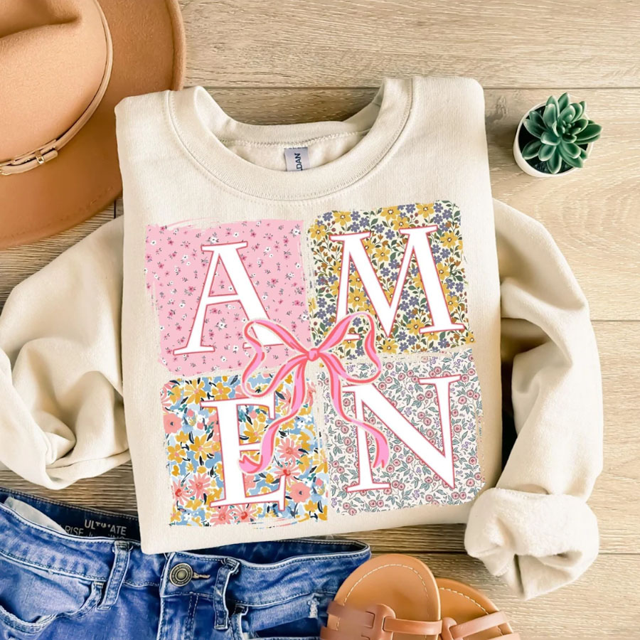 Floral Amen Bible Verses DIY I - đánh giá và giá Decorative Throw Pillow