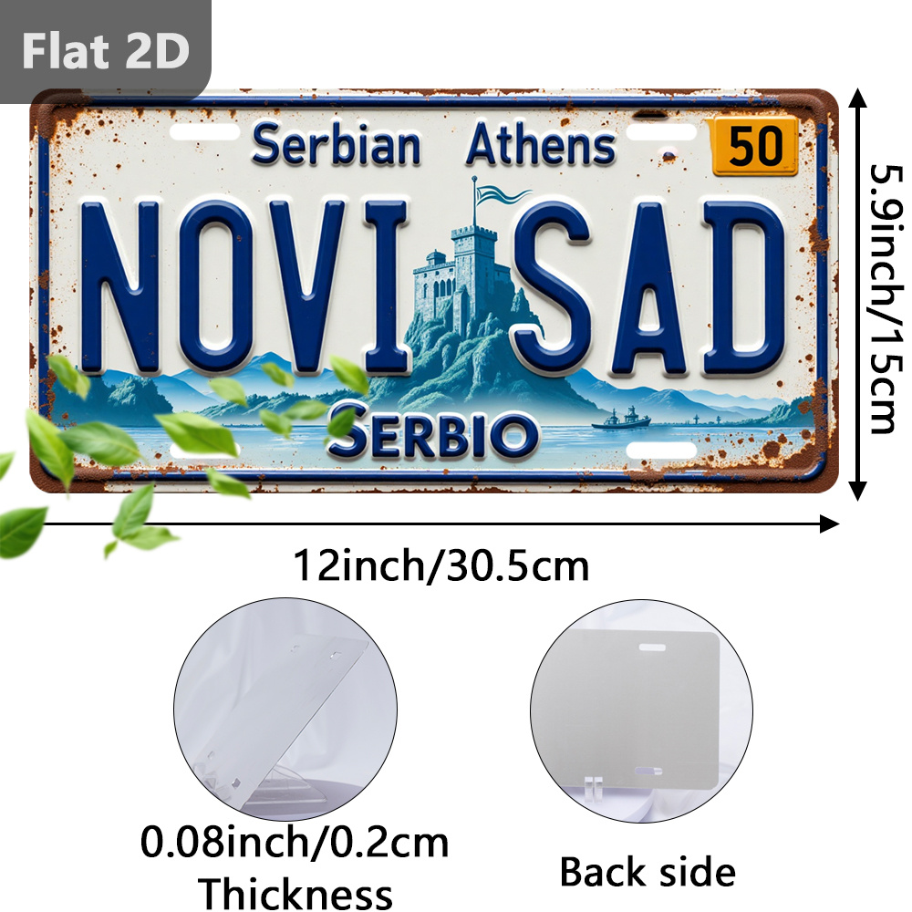Vintage Novi Sad Tin Sign 12x5 - đánh giá và giá Home Decor Novi Sad