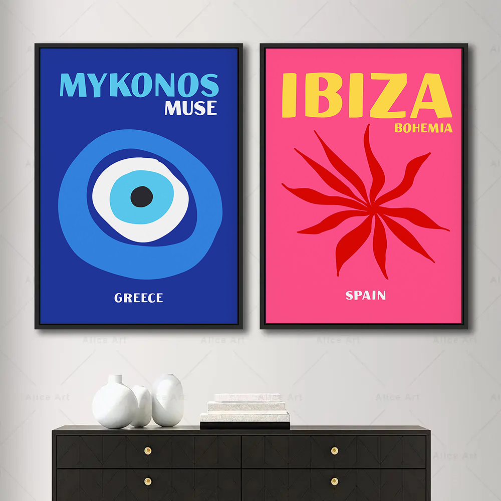 Abstract Preppy Travel Miami I - đánh giá và giá Home Decor Bali