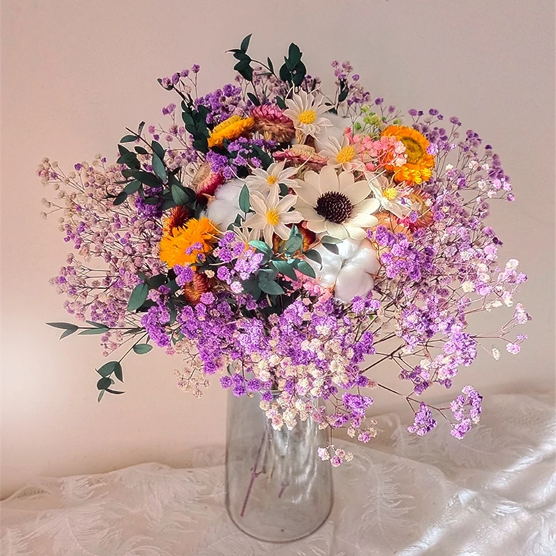 Natural Dried Flower Gypsophil - đánh giá và giá Dried Flower Bouquet