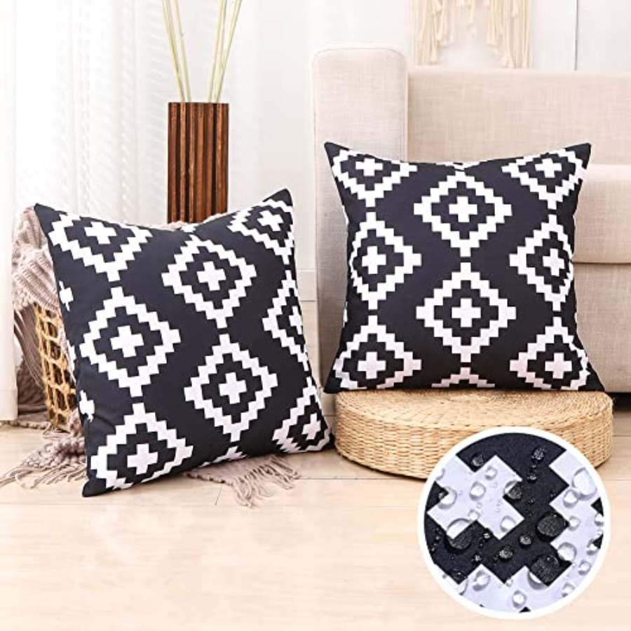 Black and White Outdoor Pillow - đánh giá và giá Decorative Throw Pillow