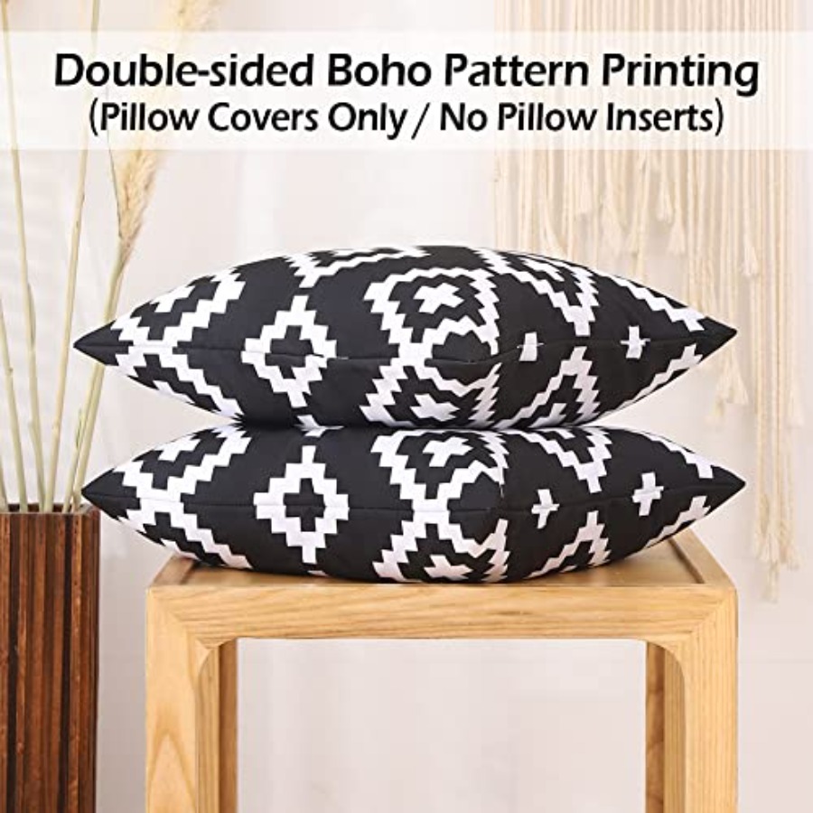 Black and White Outdoor Pillow - đánh giá và giá Decorative Throw Pillow