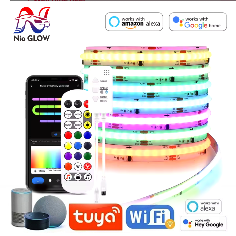 Tuya WiFi WS2811 RGBIC COB LED - đánh giá và giá Home Decor App Free