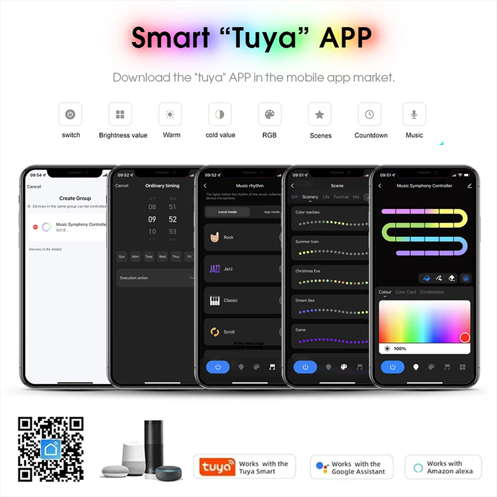 Tuya WiFi WS2811 RGBIC COB LED - đánh giá và giá Home Decor App Free