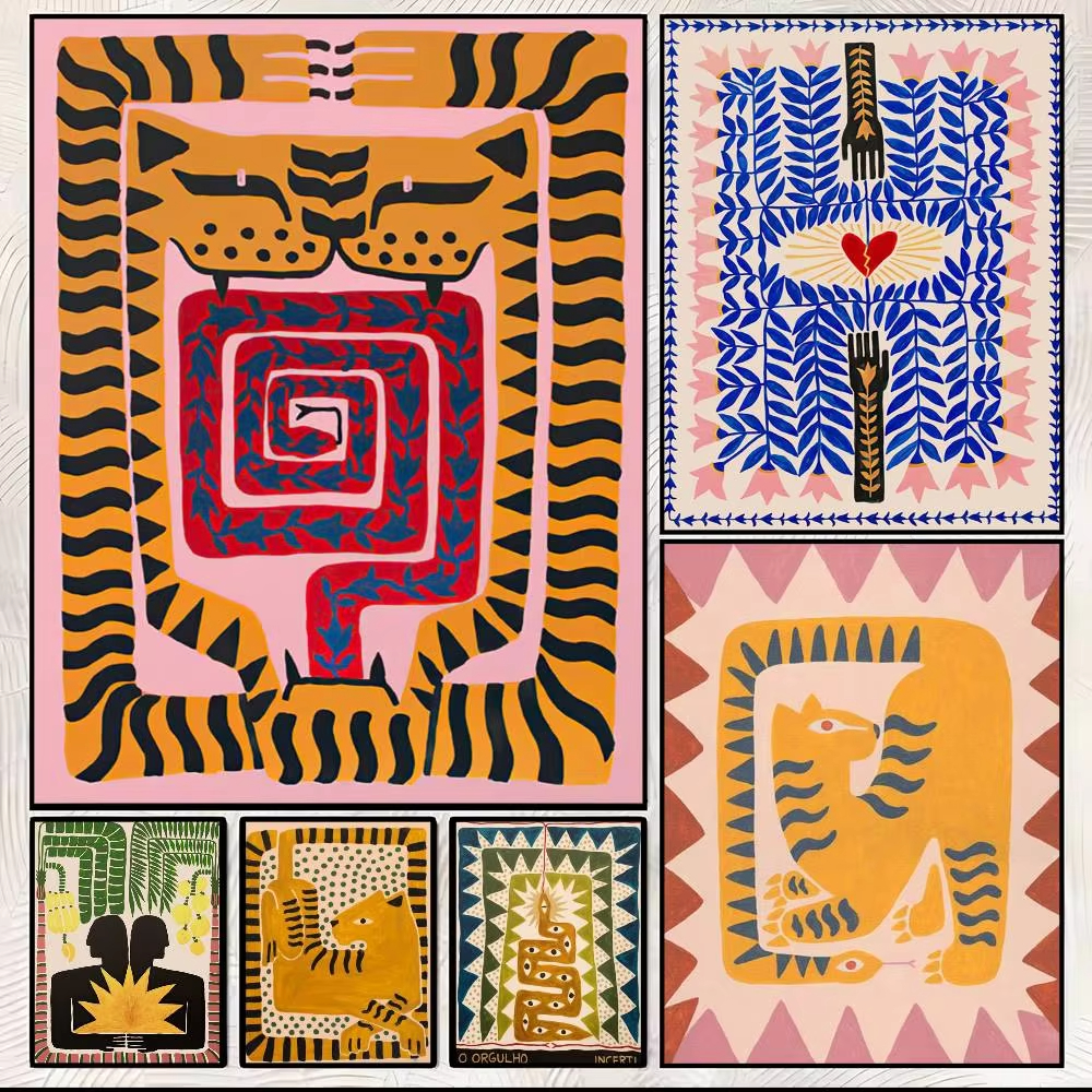 Ancient Egypt Tiger Leopard Cl - đánh giá và giá Home Decor Wallpaper