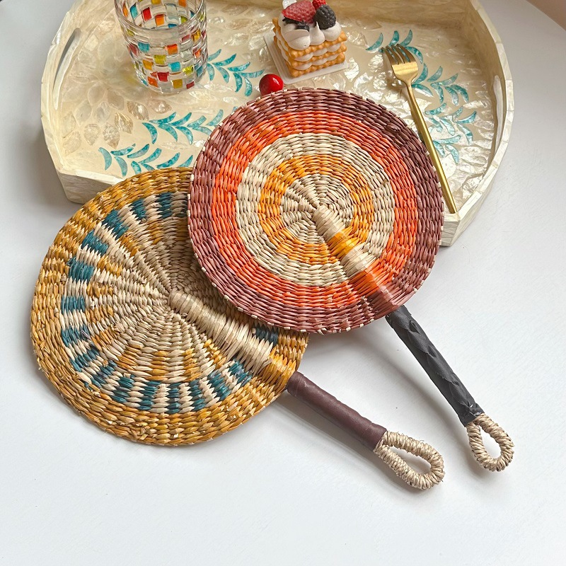 Woven Straw Fan Summer Cooling - đánh giá và giá Home Decor Bali
