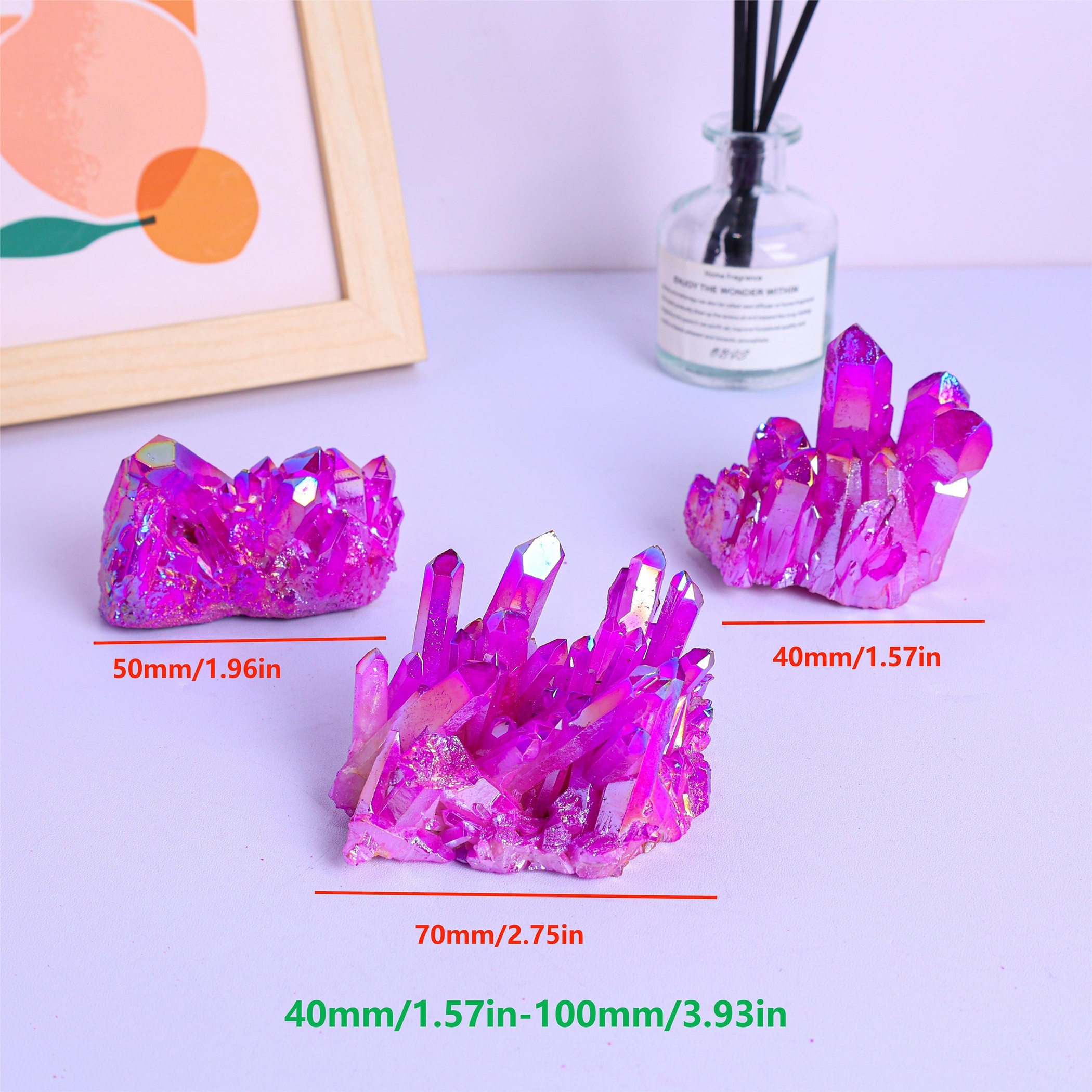 Natural Crystal Cluster Pink S - đánh giá và giá Home Decor Modern Organic