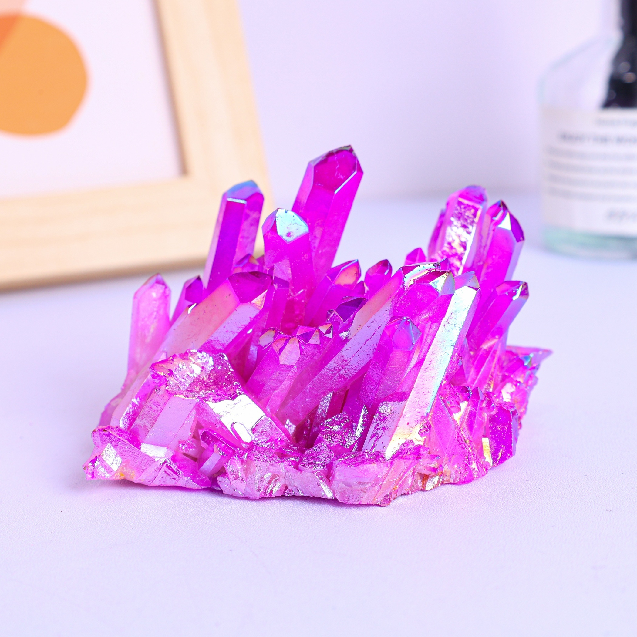 Natural Crystal Cluster Pink S - đánh giá và giá Home Decor Modern Organic