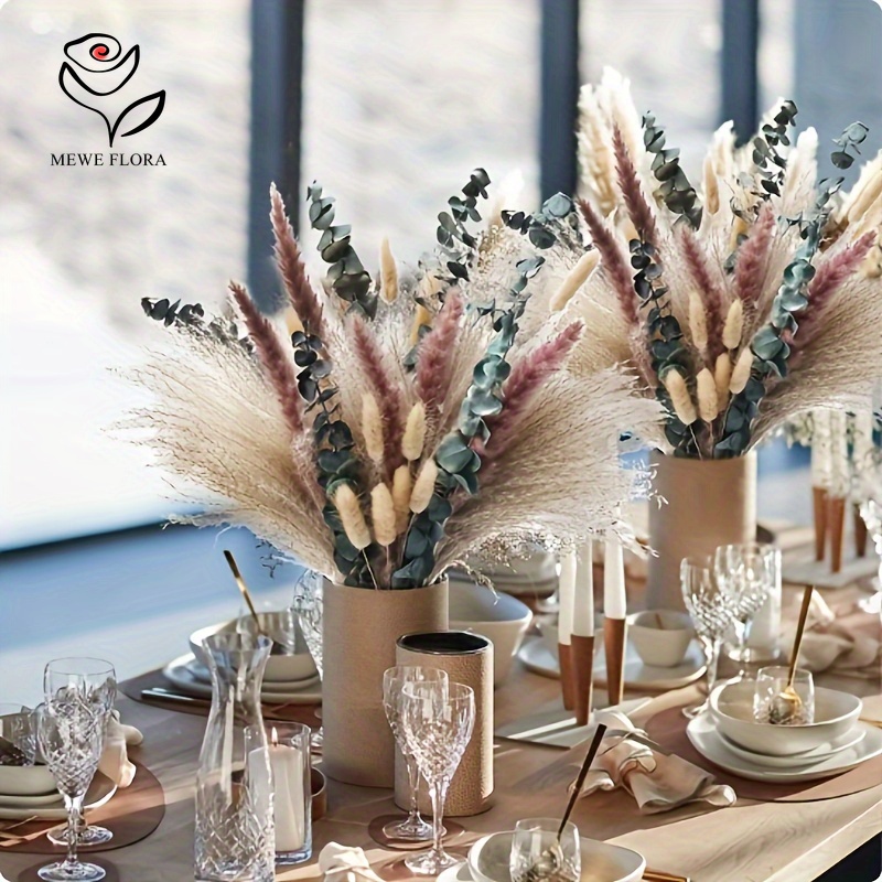 55PCS Elegant Pampas Dried Flo - đánh giá và giá Dried Flower Bouquet
