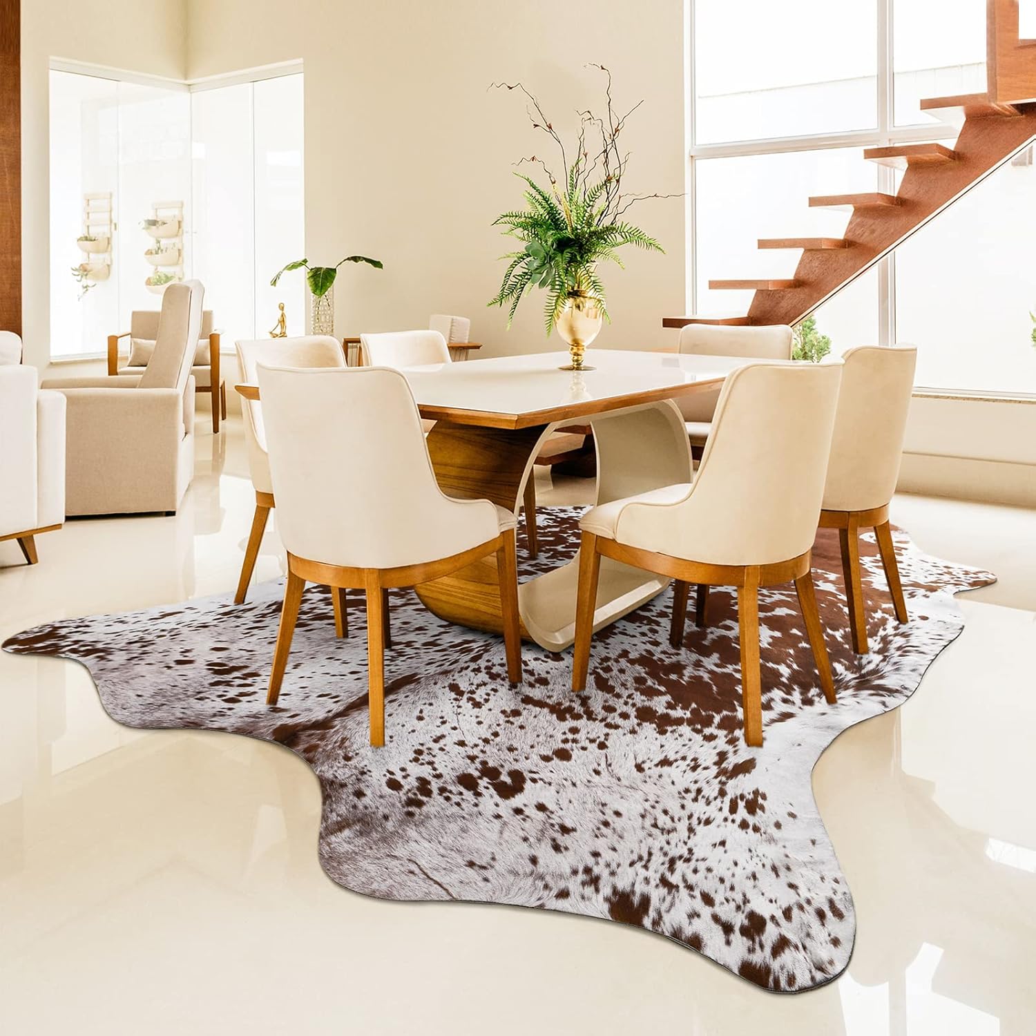 Faux Cowhide Rug 5.2x6.3 Feet  - đánh giá và giá Cowhide Rug Faux